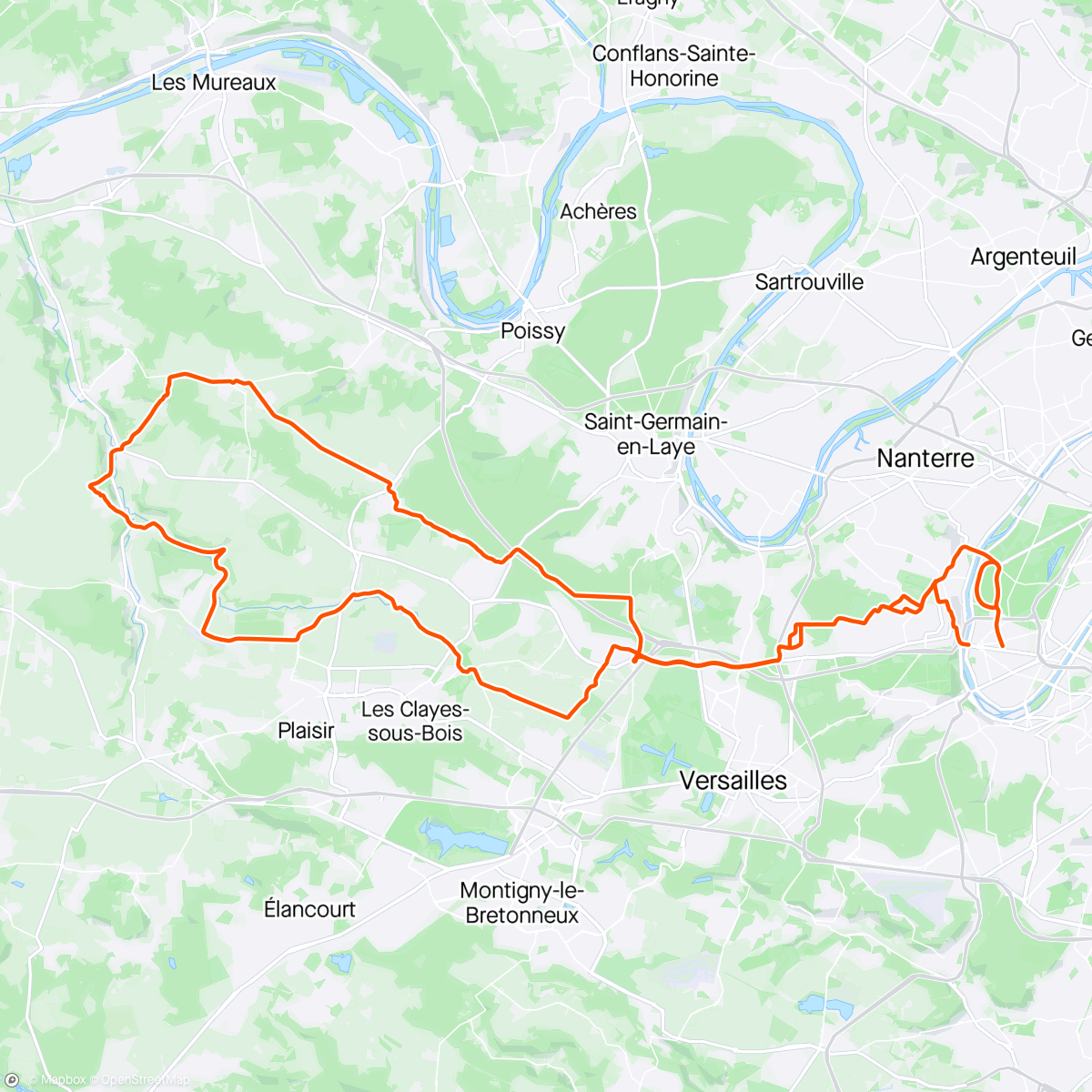 Map of the activity, Ride du dimanche matin avec les copains