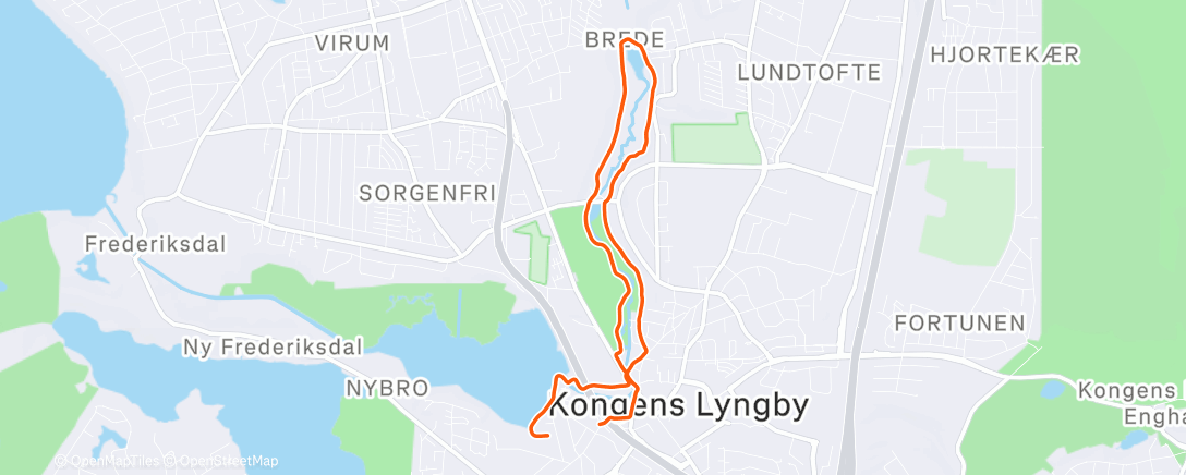 Map of the activity, Marathontræning begyndt! 👊