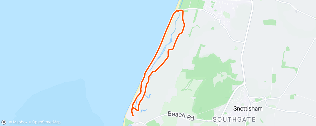 Карта физической активности (Stroll to Heacham Beach)