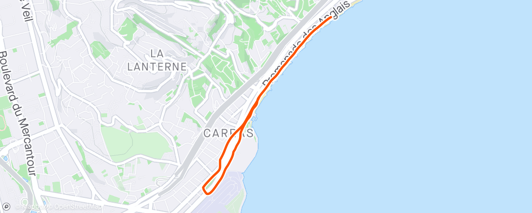 Map of the activity, Nice Run 3