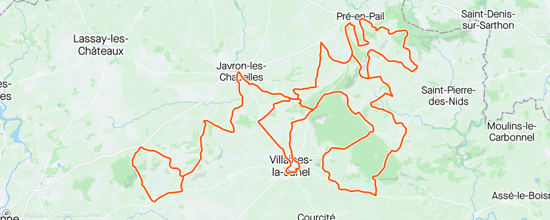 Map of the activity, Boucles de la Mayenne #2