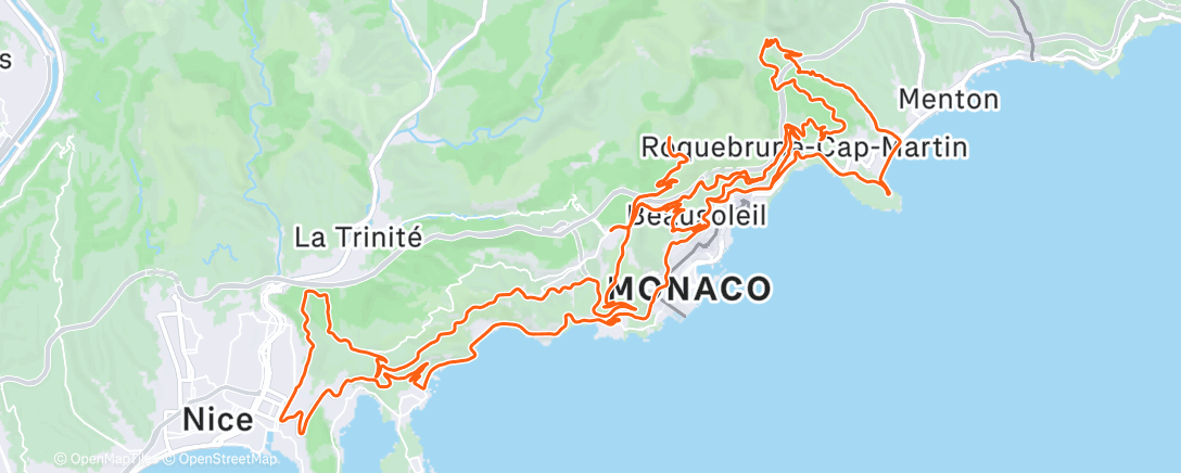 Map of the activity, Morning Ride