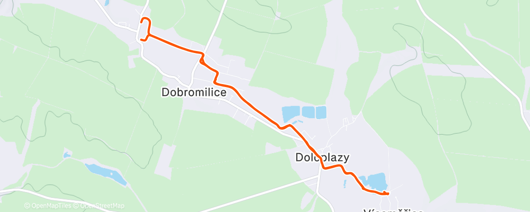 Map of the activity, Afternoon Walk