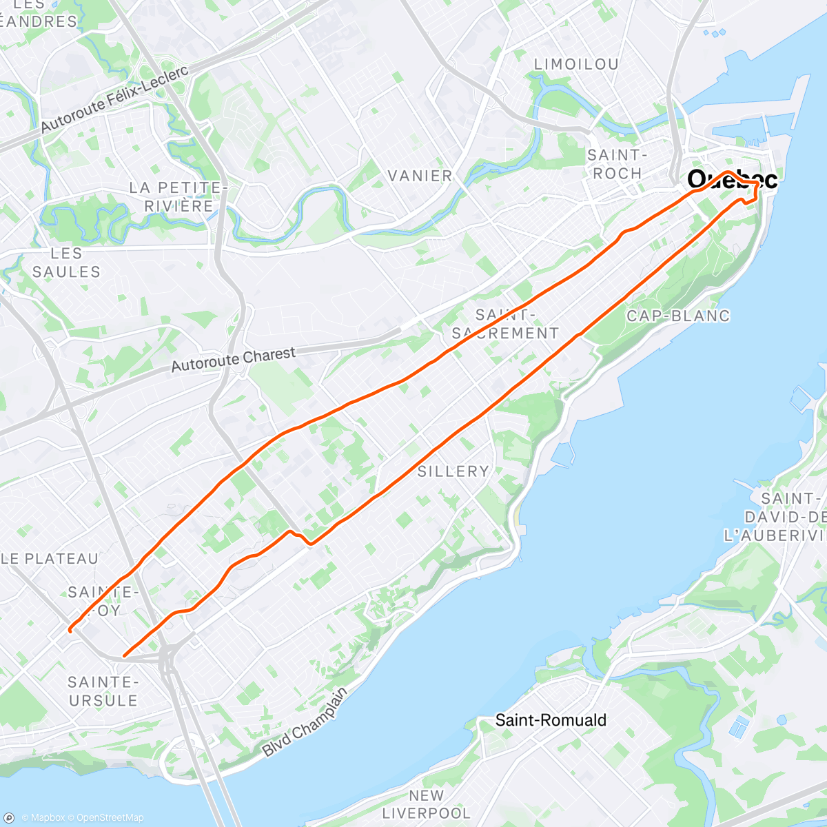 Map of the activity, Quand la course va, tout va 🫶 (presque 🤭)
Longue boucle du dimanche 🏃‍♀️🥳
