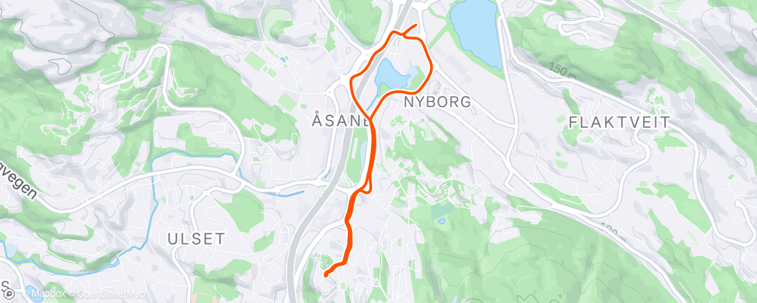 Map of the activity, Night Run