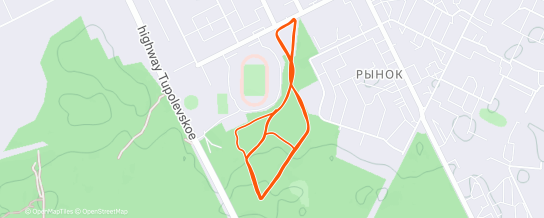Map of the activity, Morning Run