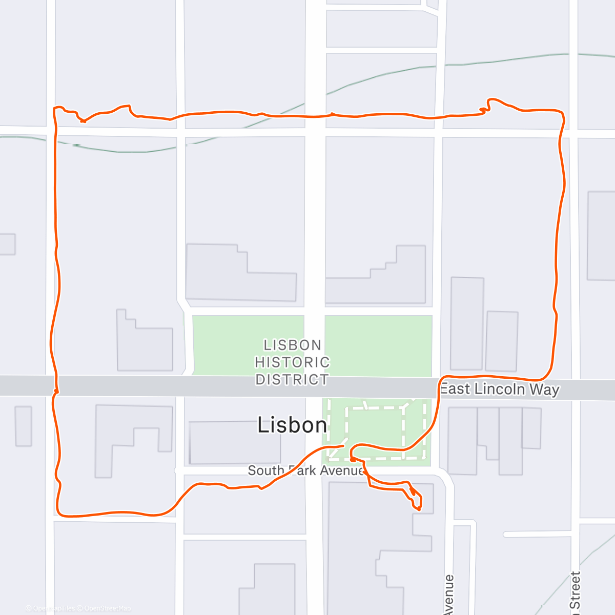 Карта физической активности (Morning Reagan walk)