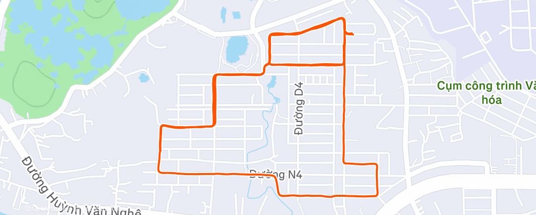 Map of the activity, Morning Run