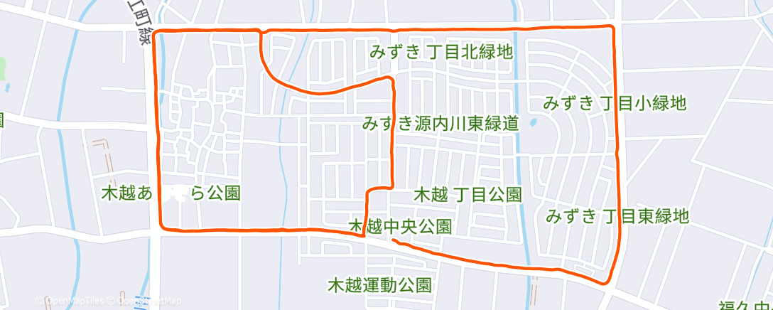 Map of the activity, 朝のランニング