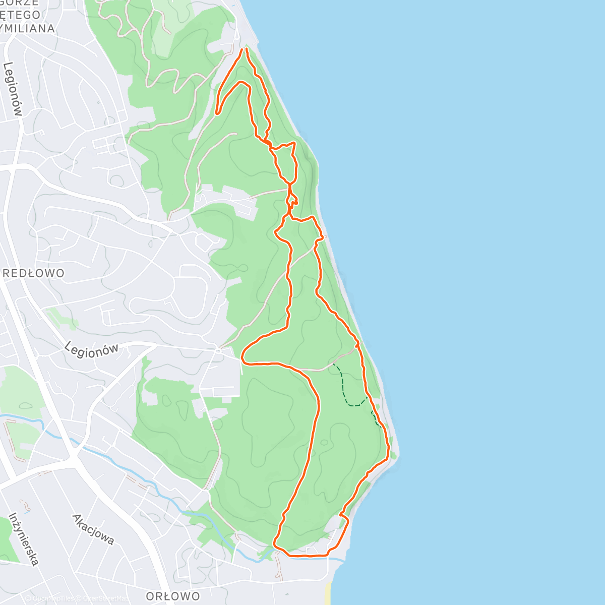 Map of the activity, Lunch Trail Run