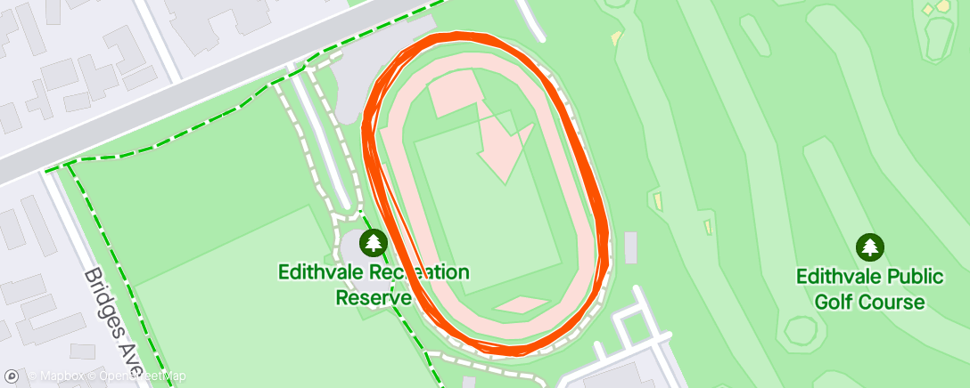 Map of the activity, Easy grass laps