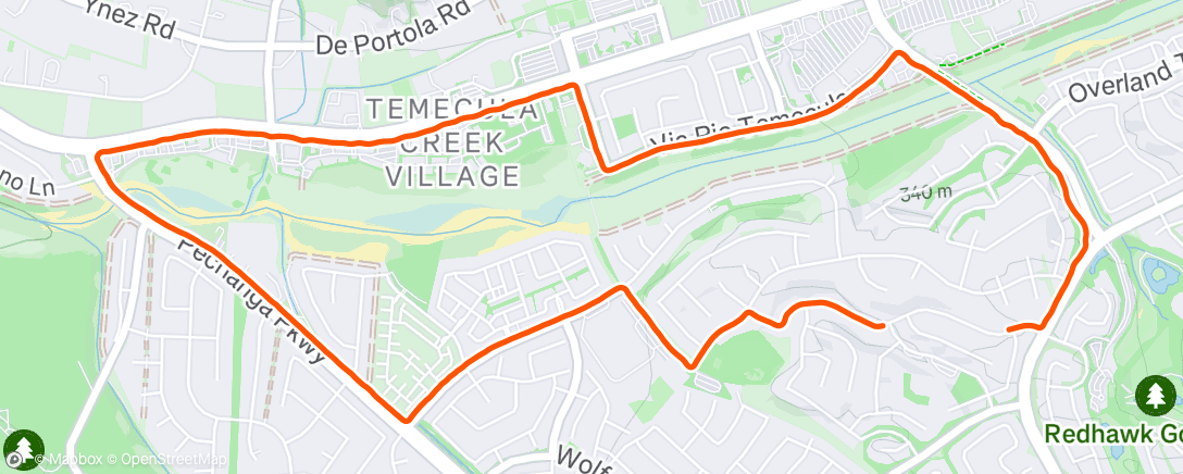 Map of the activity, Morning Run