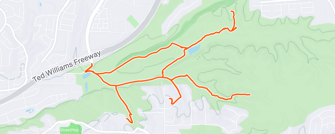 Map of the activity, Evening Ride