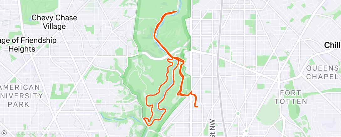 Map of the activity, Lunch Ride