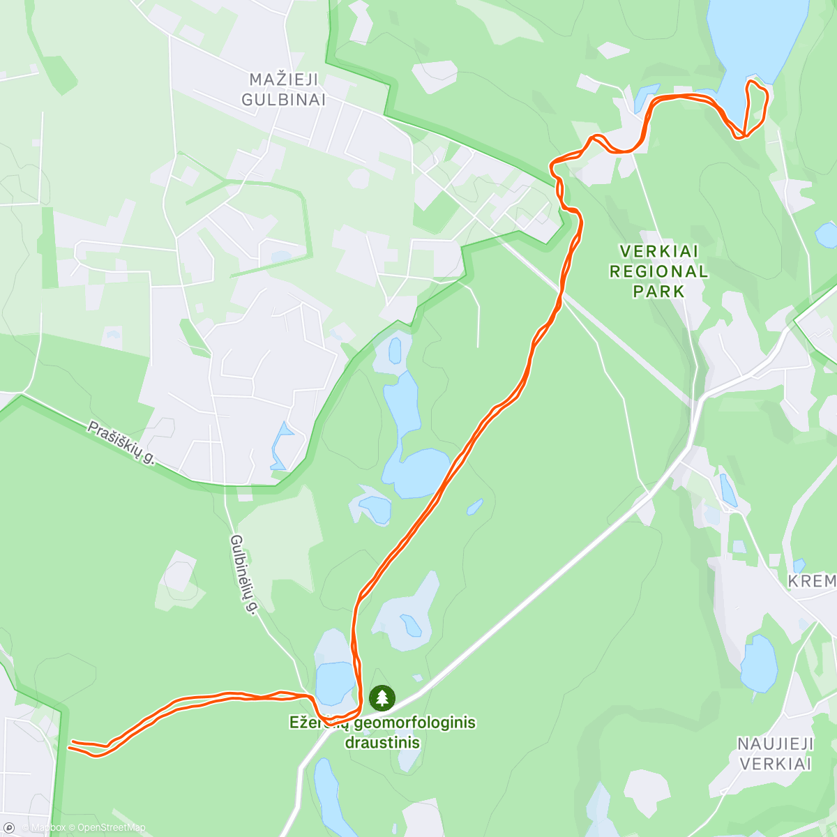 Mapa de la actividad (Afternoon Trail Run)