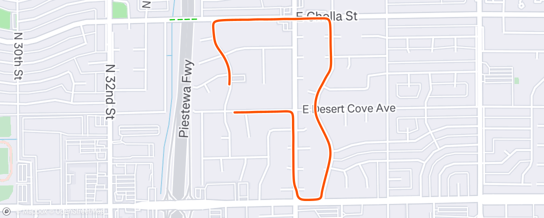Map of the activity, Morning Walk