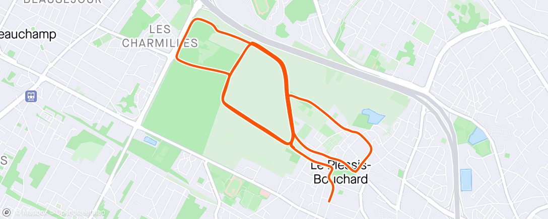 Map of the activity, Footing avec Pierrot ce soir.