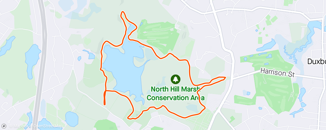 Map of the activity, North Hill Marsh Trail Run