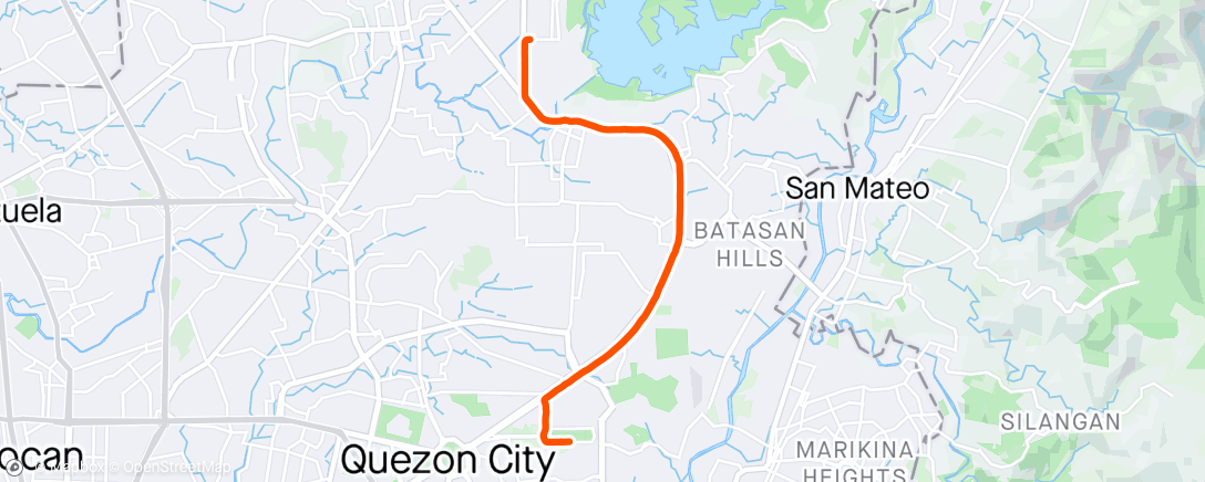 Map of the activity, Zone 2 Training - Fairview to UP