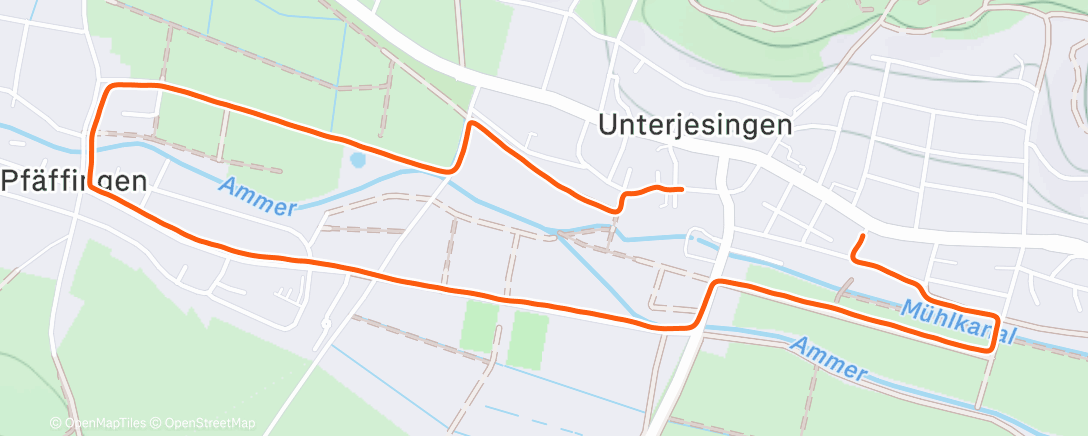 Map of the activity, ⛅ Tübingen, Baden-Württemberg Mittagslauf Quickie #runforukraine 🇺🇦💙💛