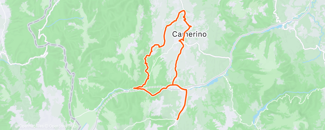 Map of the activity, Pedalata mattutina
