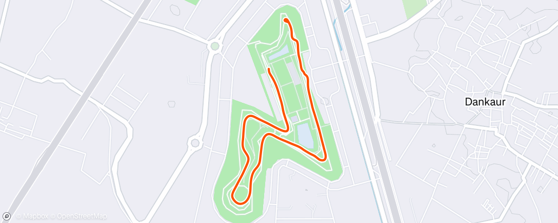 Map of the activity, Evening Run
