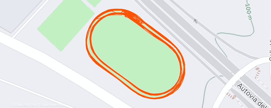 Map of the activity, 8k@vo2