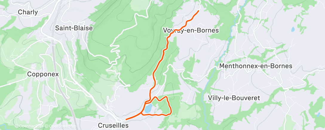 「4x2 Km Tempo」活動的地圖