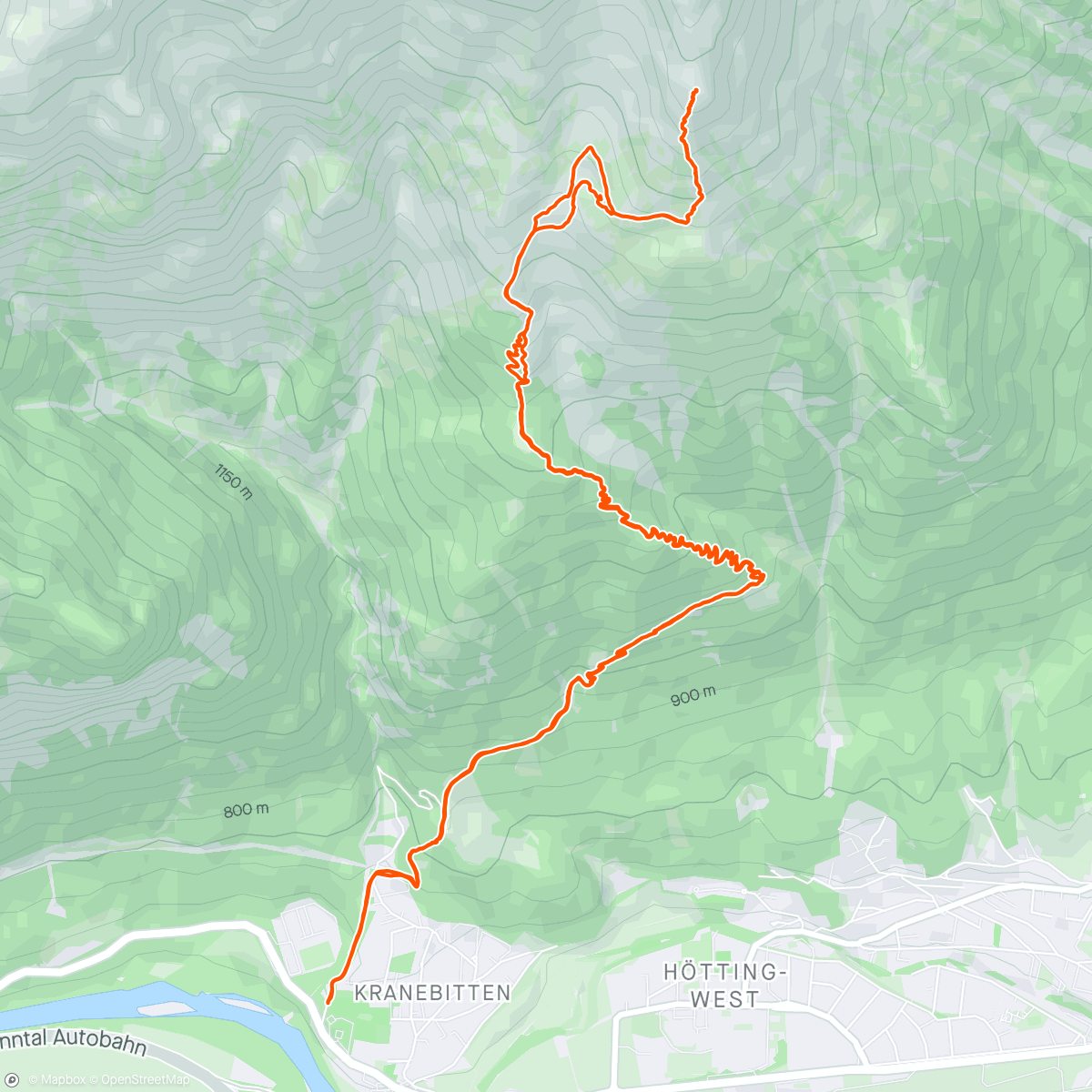 Mapa de la actividad, Brandjochkreuz 15km