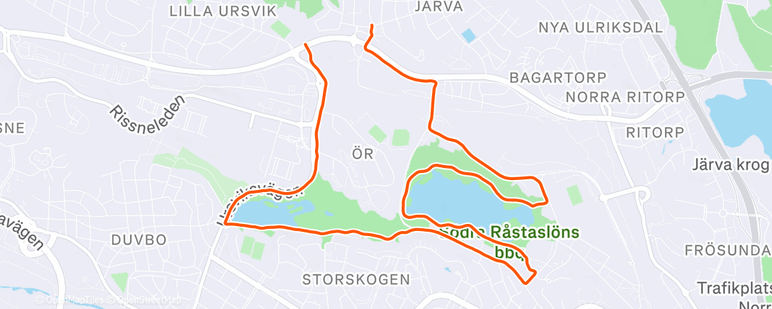 Map of the activity, Morning Run