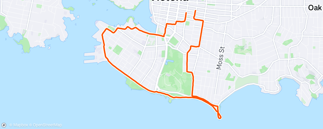Map of the activity, Decent, hurt a lot after taking Feb off running