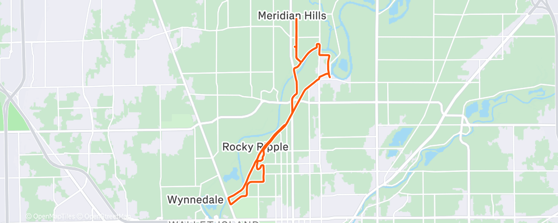 Map of the activity, Morning Run