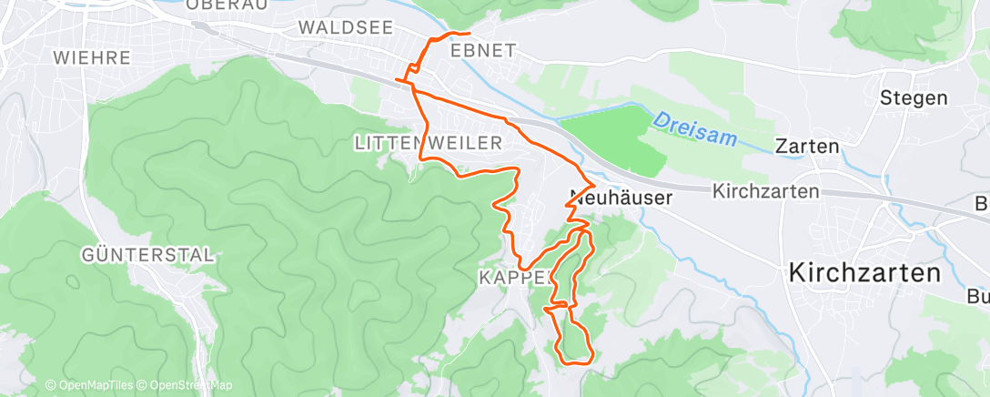 Map of the activity, Easy Nachmittagsrunde