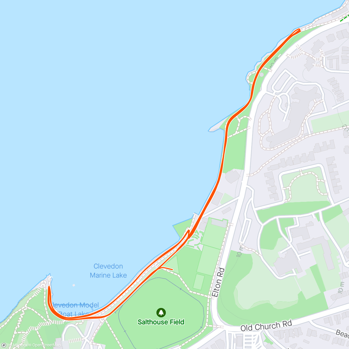 Map of the activity, Clevedon Parkrun 🏃‍♀️🏃‍♂️🏃‍♀️🏃‍♂️🎉