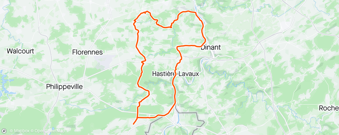 Map of the activity, Tour en vélo avec Papou