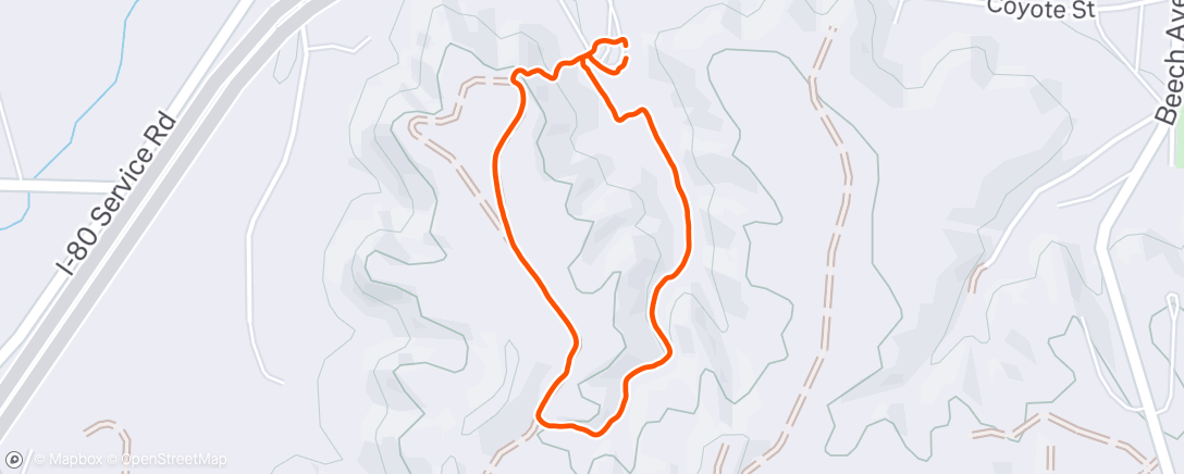 Map of the activity, Morning Hike