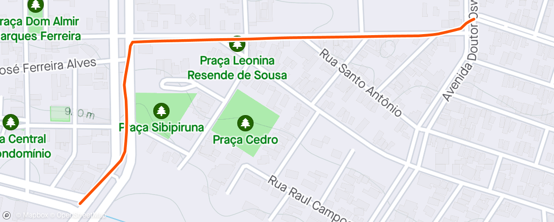Map of the activity, Corrida na hora do almoço