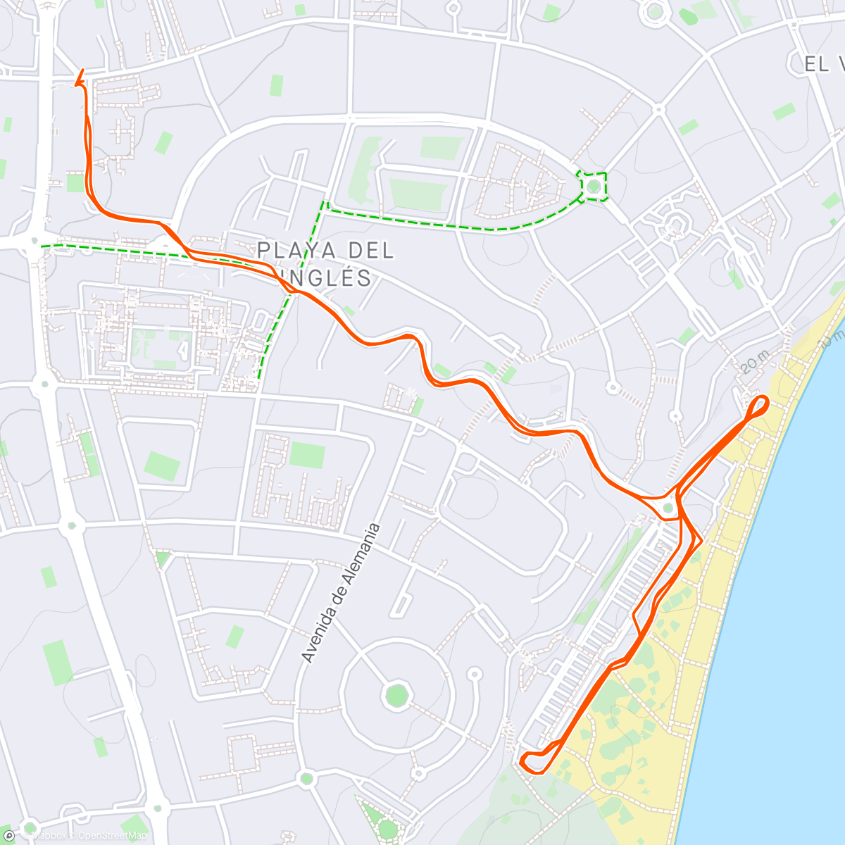 Map of the activity, Last Morning Holiday Run Intervals