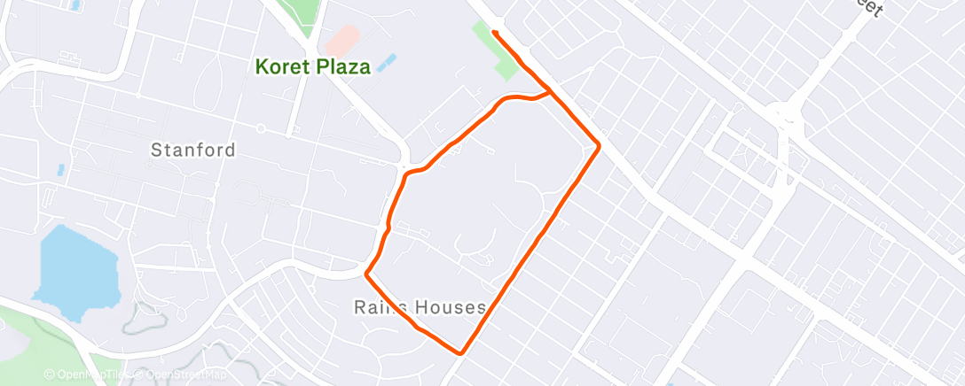 Map of the activity, Afternoon Run