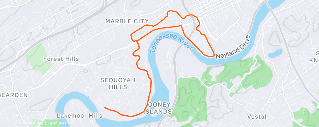 Map of the activity, Chasing Clint and Christian