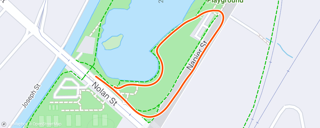 Map of the activity, Morning Run