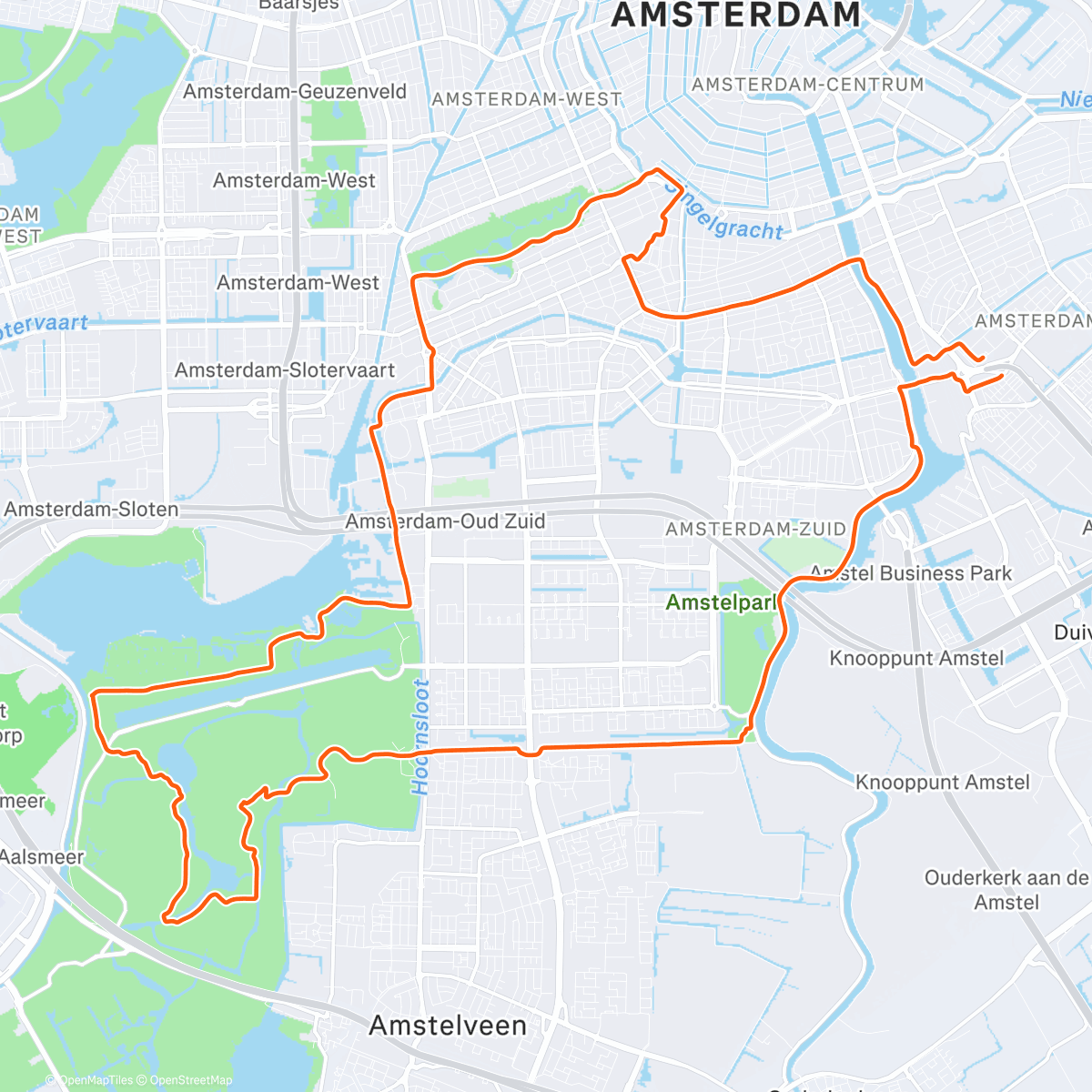 Map of the activity, Chill Ride