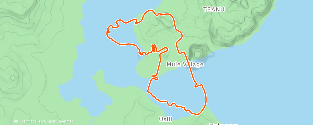 「Zwift - Endurance & Cadence & Sprints on Ocean Lava Cliffside Loop in Watopia」活動的地圖