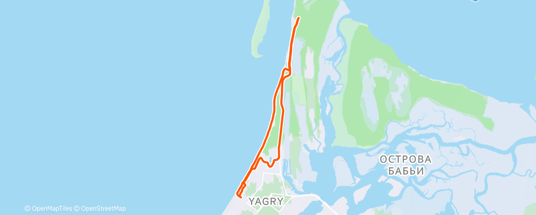 Map of the activity, Утренний забег