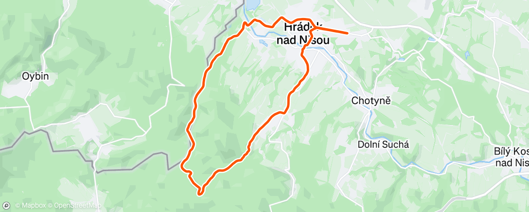 Map of the activity, Evening Mountain Bike Ride