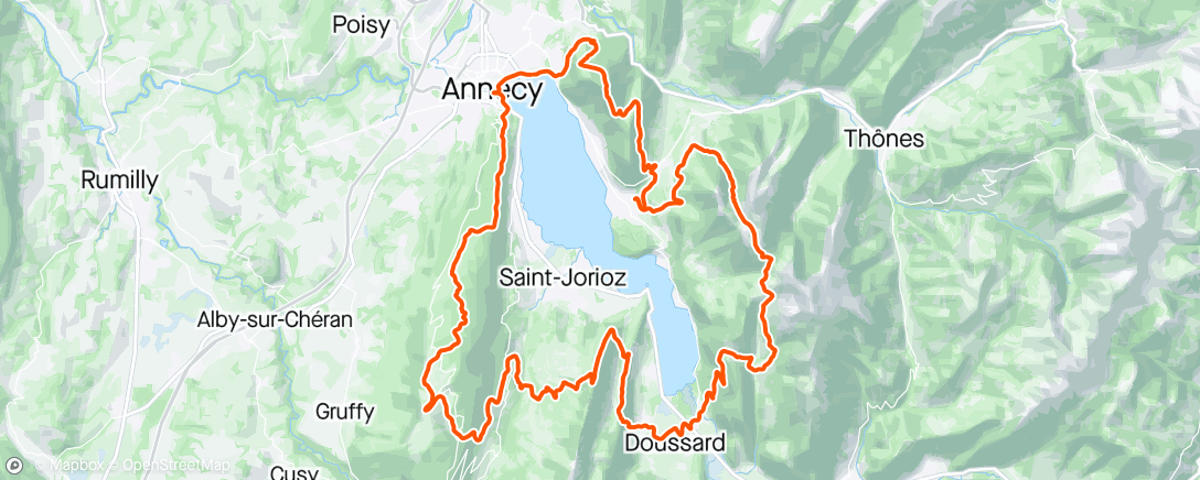 Map of the activity, Maxi Race Tour du lac