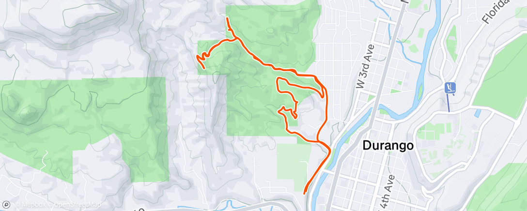 Map of the activity, Afternoon Mountain Bike Ride