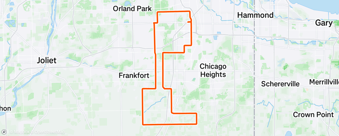 Map of the activity, Lunch Mountain Bike Ride