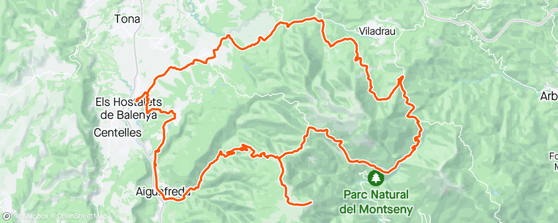 Map of the activity, Montseny 💘