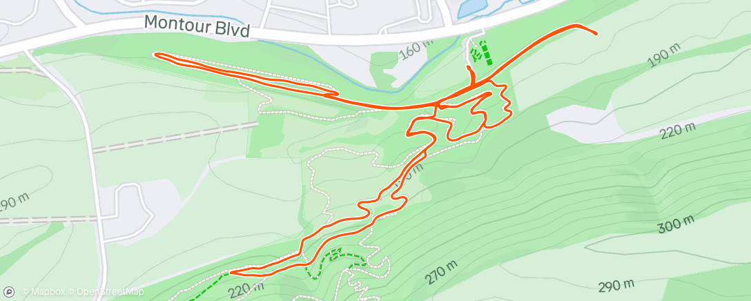 Map of the activity, Afternoon Mountain Bike Ride